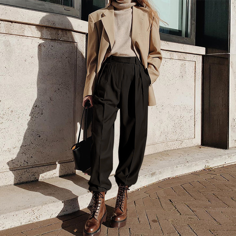 High Waist Wide Leg Trousers