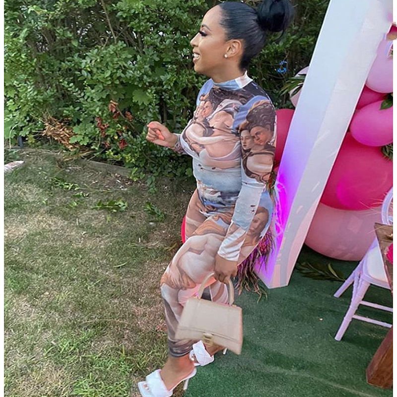 Women's long sleeve hip lifting sports Jumpsuit