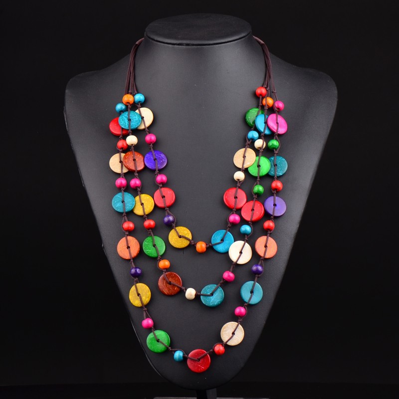 Bohemian ethnic necklace pendant