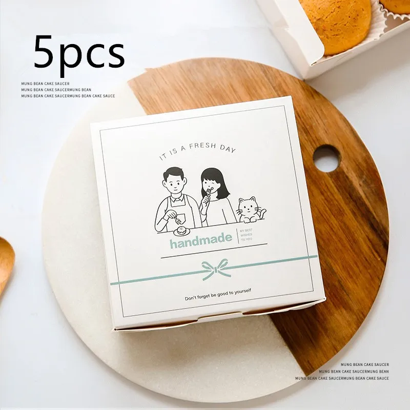 Hand painted egg yolk crisp food packaging box - White Box