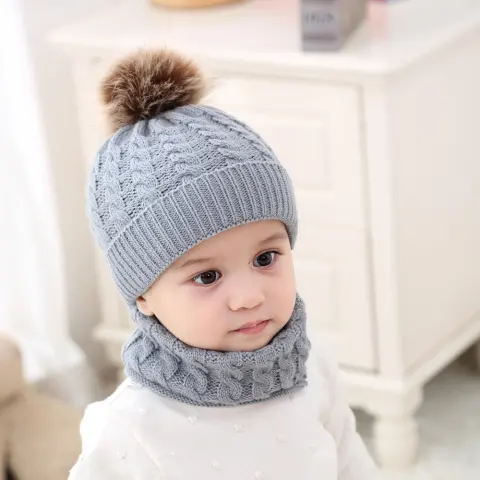 Baby Warm Woolen Cap Toddler Hat Girls Boys Winter