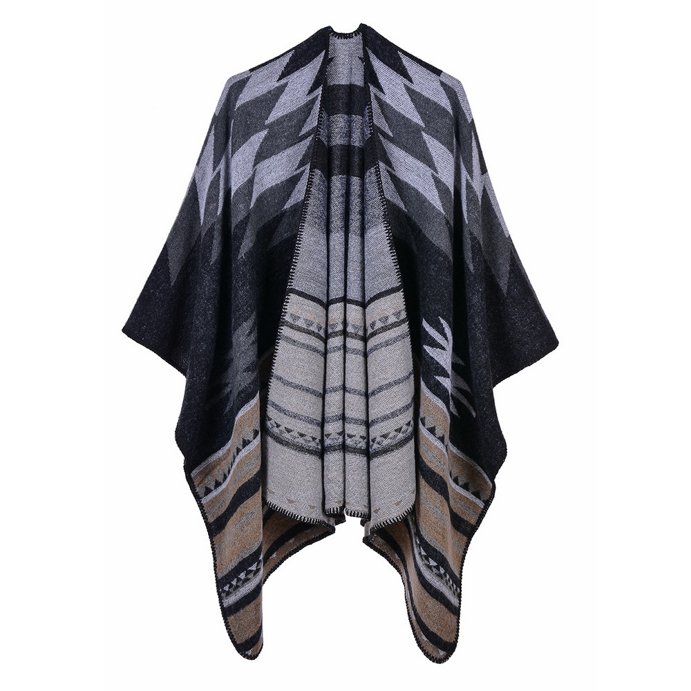 Reversible cashmere cloak