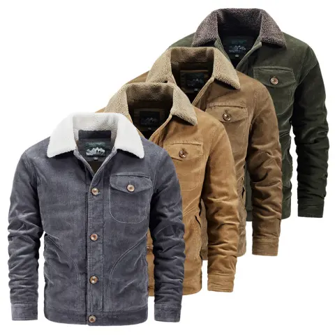 Corduroy Coat for Men Casual