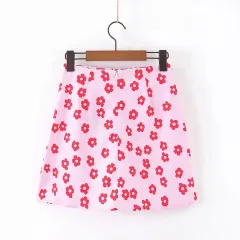 A-line short skirt - Pink - View 1