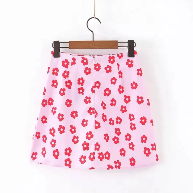 A line short skirt Pink - Shop at LoveMi