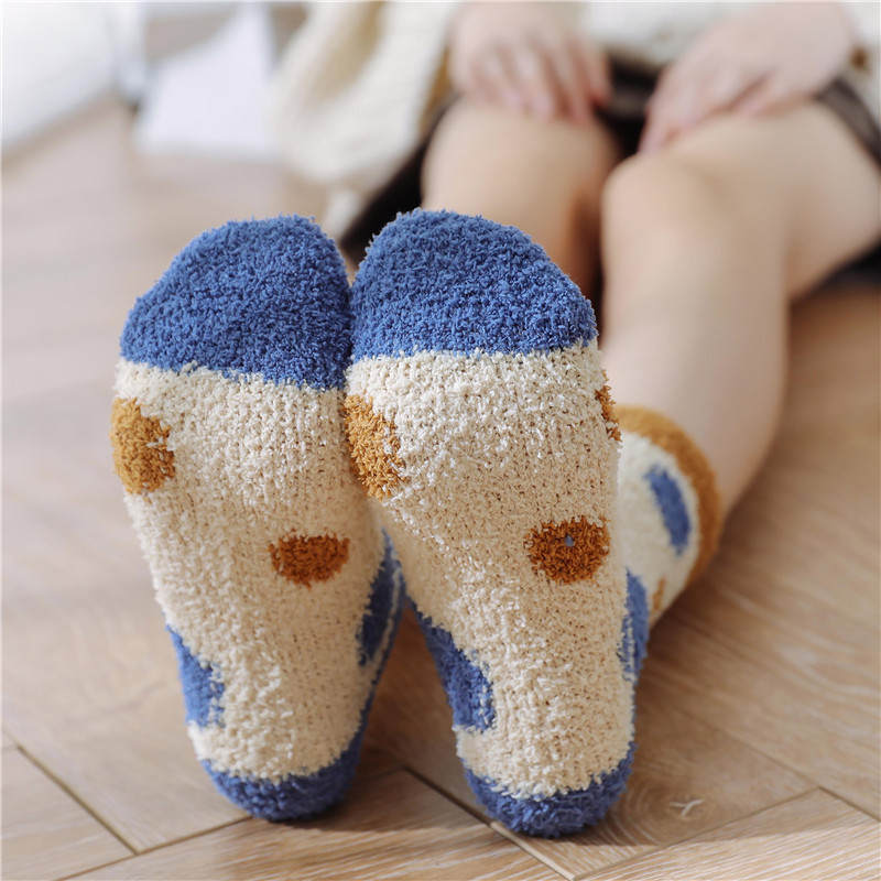 Coral fleece home sleep socks