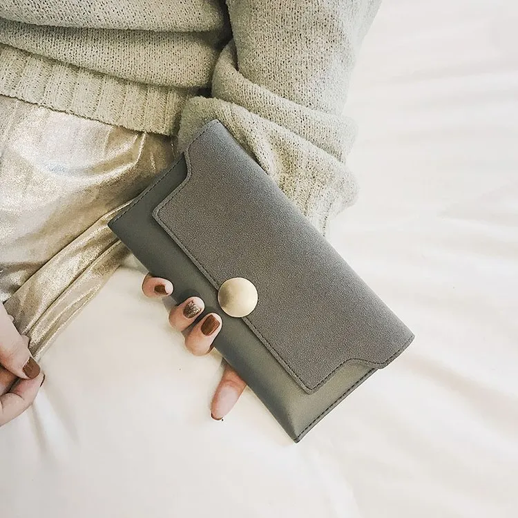 Large-capacity multi-card pocket fashion trendy clutch - Grey