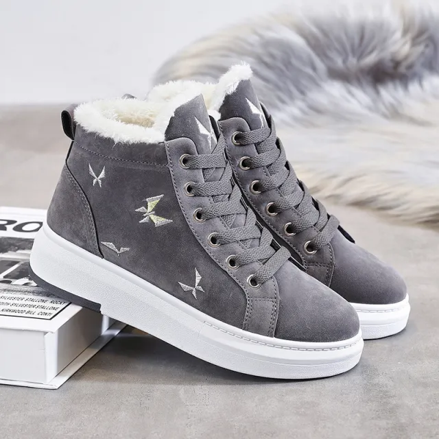 Winter plus velvet sneakers Grey - Shop at LoveMi