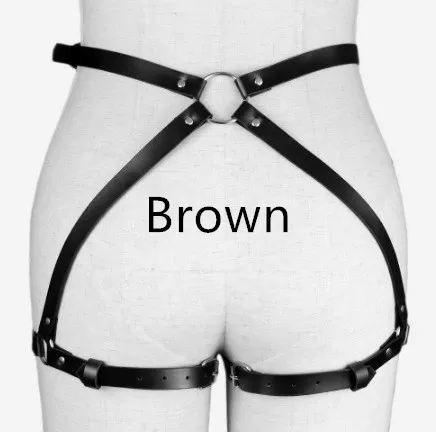 European and American leather belt waist chain Brown - Shop at LoveMi