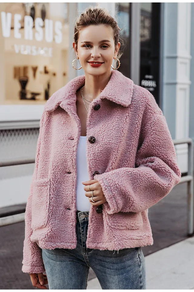 Fashion fur coat Pink - Shop at LoveMi