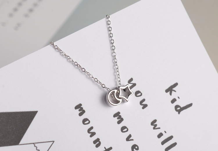 Star Moon hollow Necklace