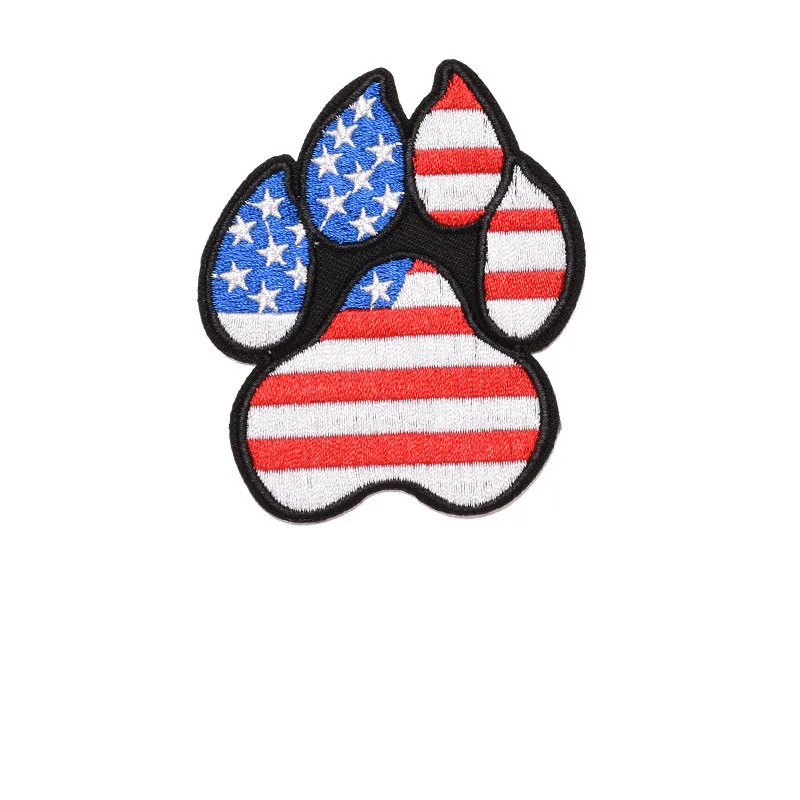 Embroidered clothing flag decoration patch - Paw Print