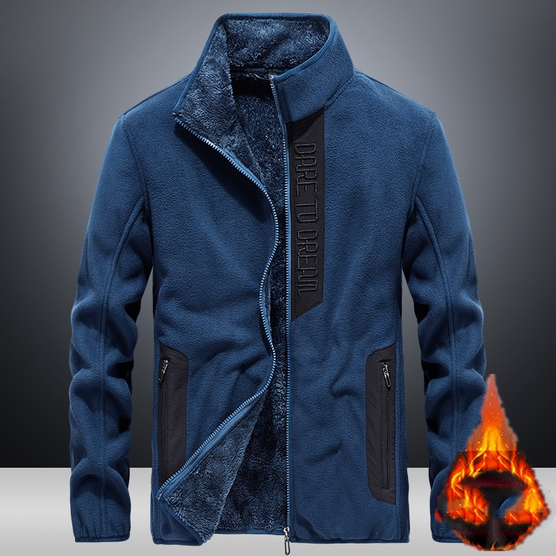 Warm coral fleece inner fleece coat