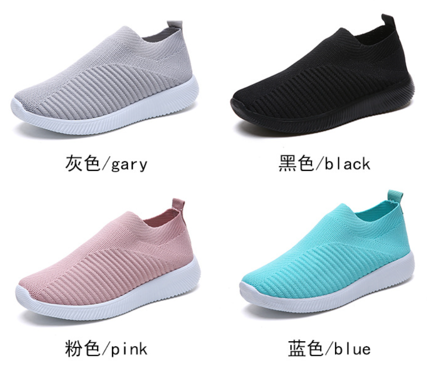 winter new casual knitted socks shoes flat sports shoes