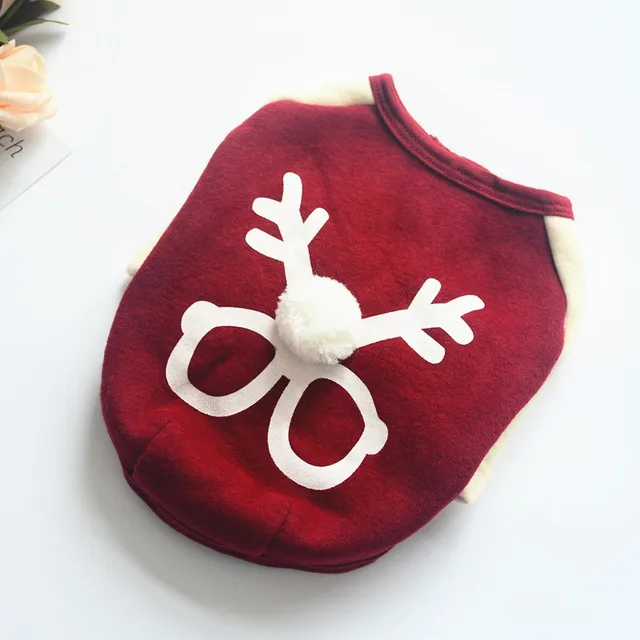 Dog Clothes Winter Pet Jacket Coat Puppy Christmas Clothing Red - Shop at LoveMi