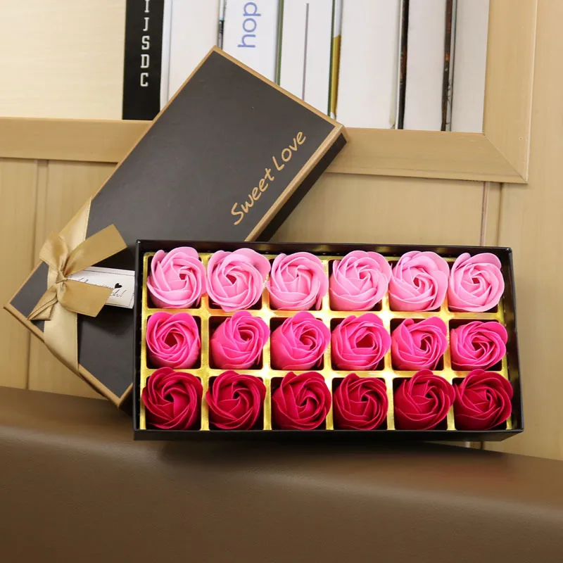 18 rose gradient soap flower – image 4