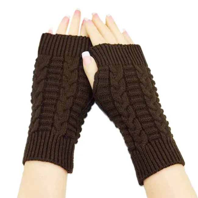 Female computer gloves - Coffee