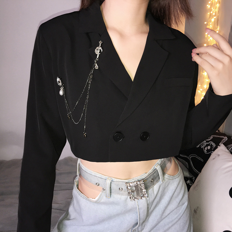 Irregular zip casual suit