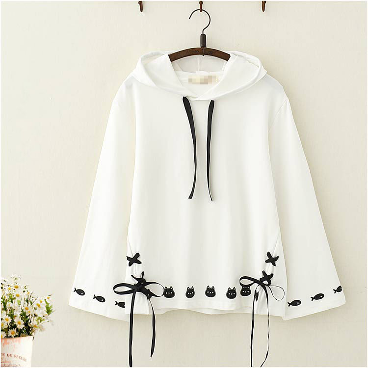 Girl soft cute girl hoodie coat