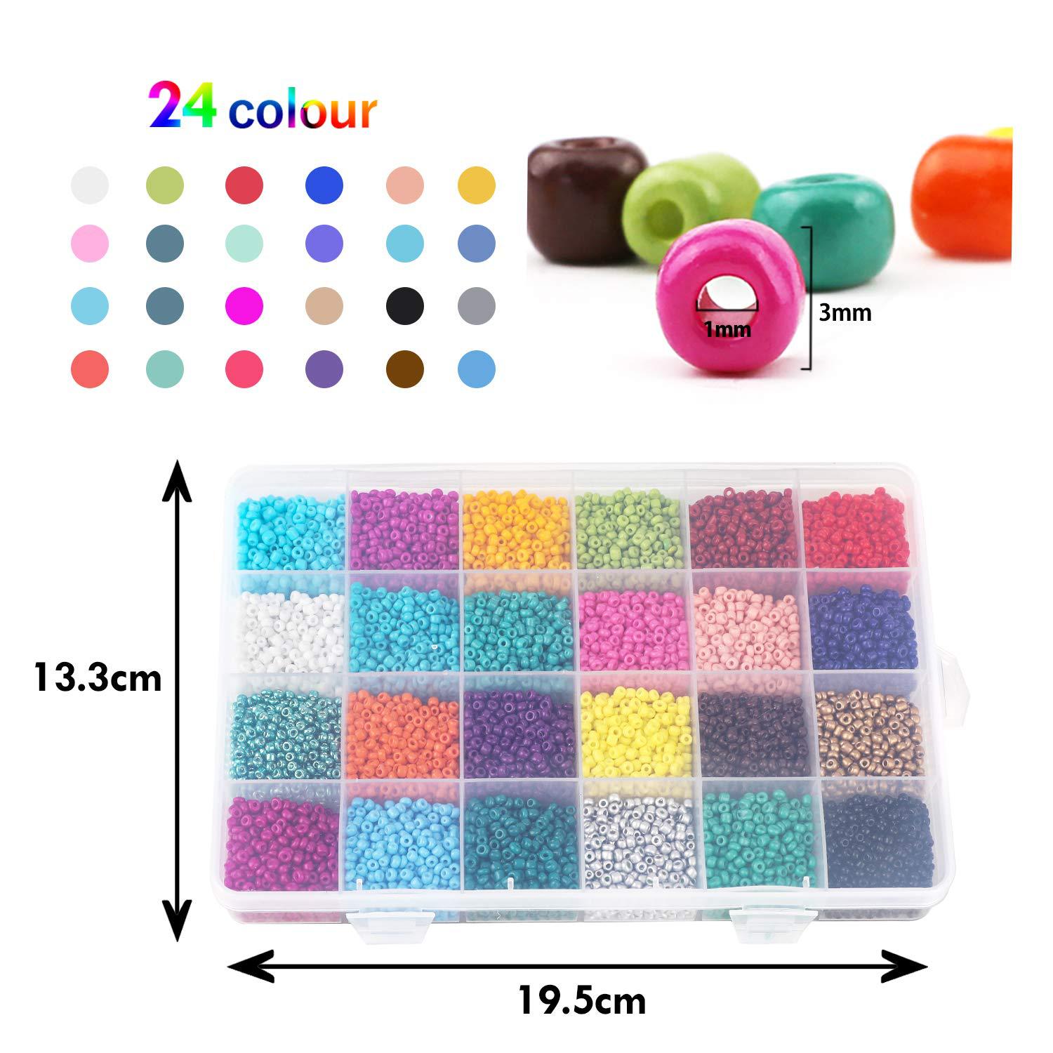 Paint beads dyed core beads