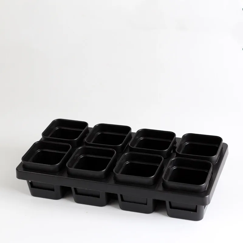 Succulents square pot - 1Black