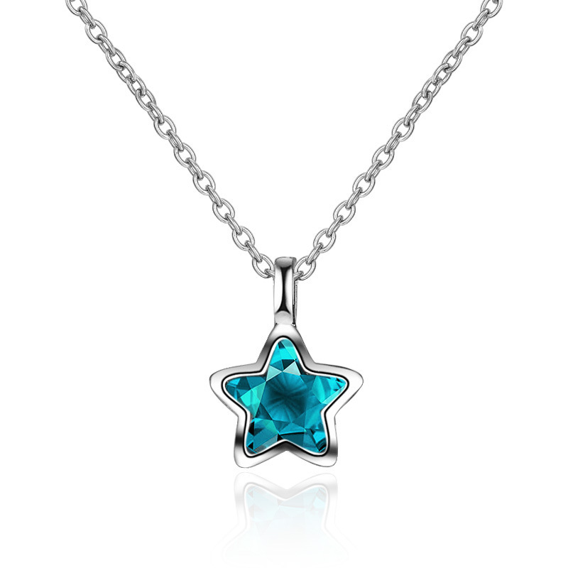 Lovely five pointed star clavicle chain