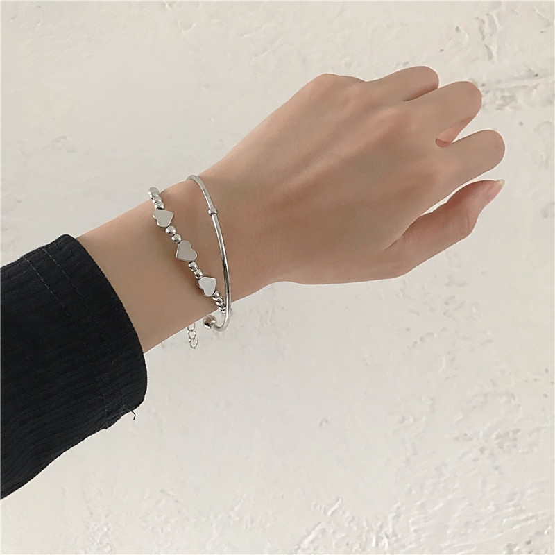 Peach heart retro Hong Kong Style Bracelet