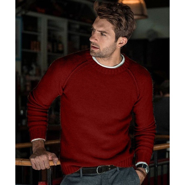Men's Trendy Pullover Top Knit Sweater