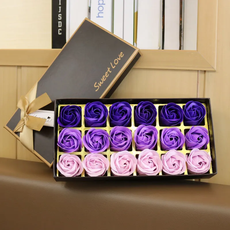 18 rose gradient soap flower – image 6
