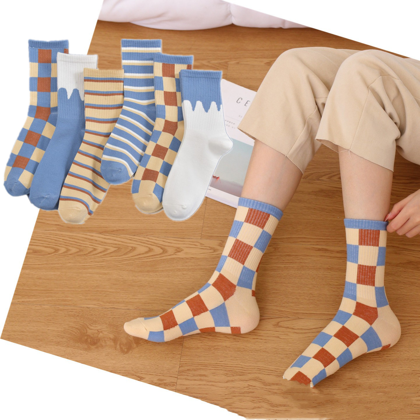 British women's cotton socks