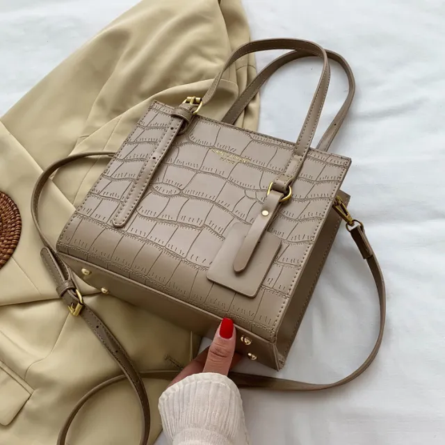 Fashionable and versatile casual One Shoulder Tote Bag Khaki - Shop at LoveMi