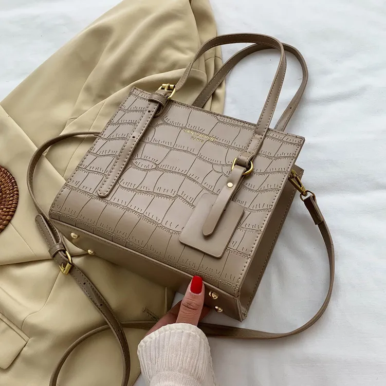 Fashionable and versatile casual One Shoulder Tote Bag - Khaki