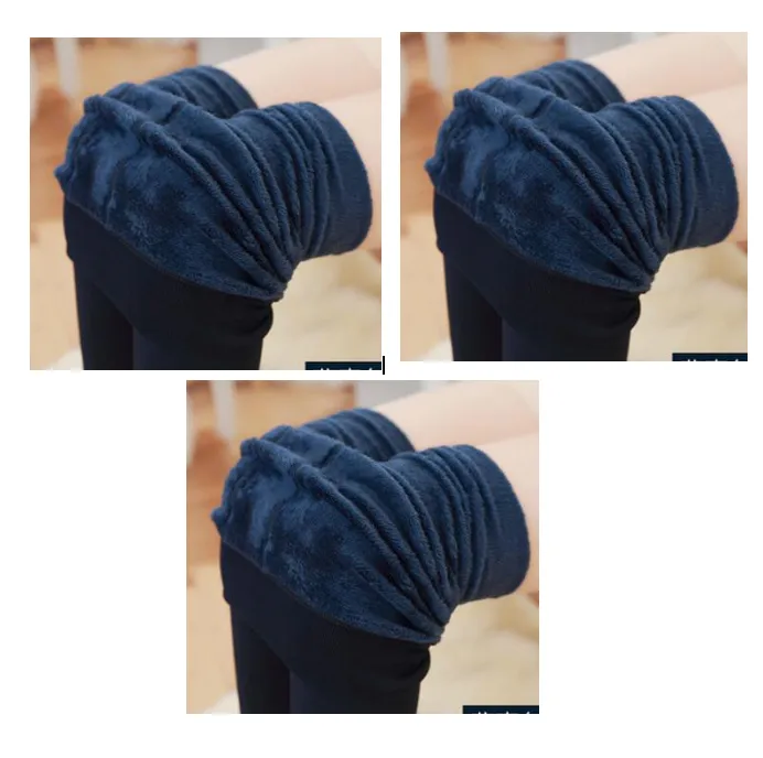 High Waisted Tights - Navy Blue 3Pcs