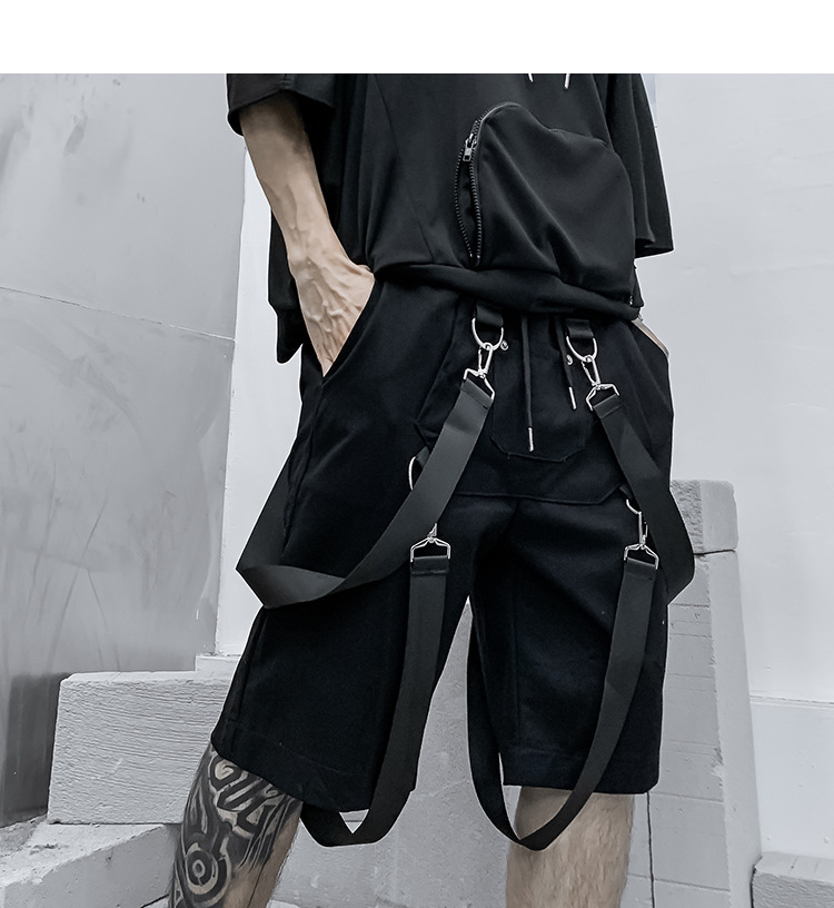 Summer men's pants trend thin loose five-point pants pants