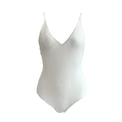 One-piece swimsuit blouse bikini - White - View 1