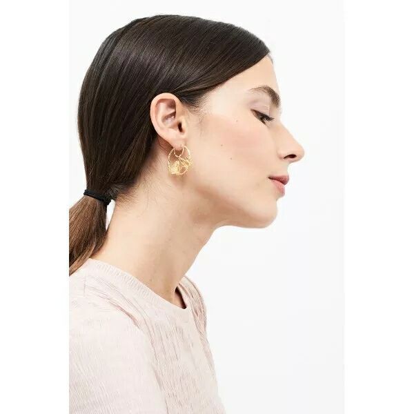 Brass plating real gold earrings