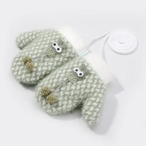 Children's Warm Knitted Gloves Winter Outdoor Windproof and Velvet