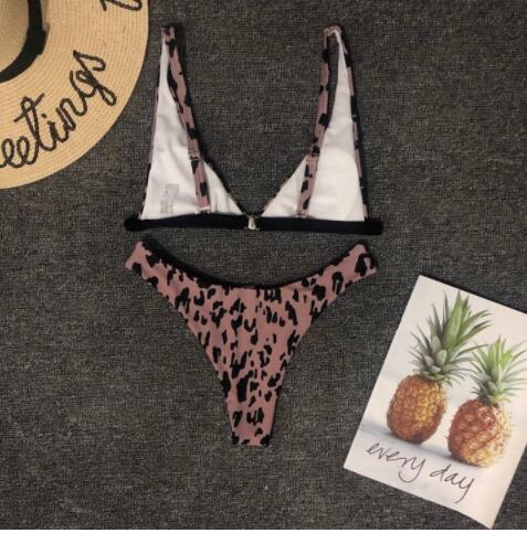 European and American hot style sexy bikini sexy leopard swimwear