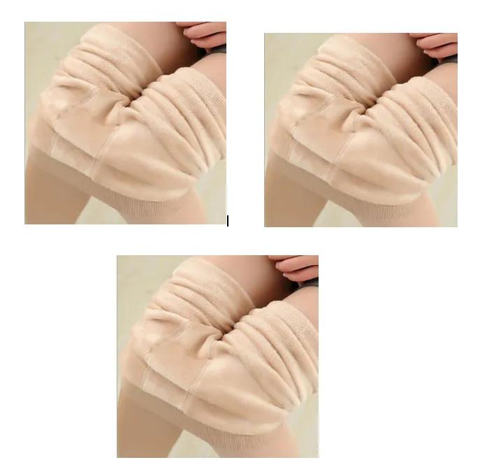 High Waisted Tights - Khaki 3Pcs