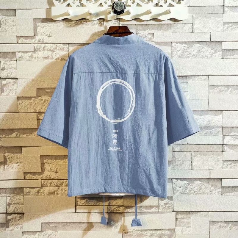 Men's half sleeve shawl cardigan