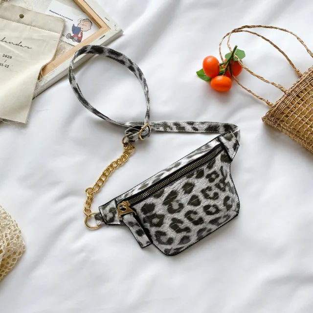 Fashion Net red chain zipper waist bag White - Shop at LoveMi