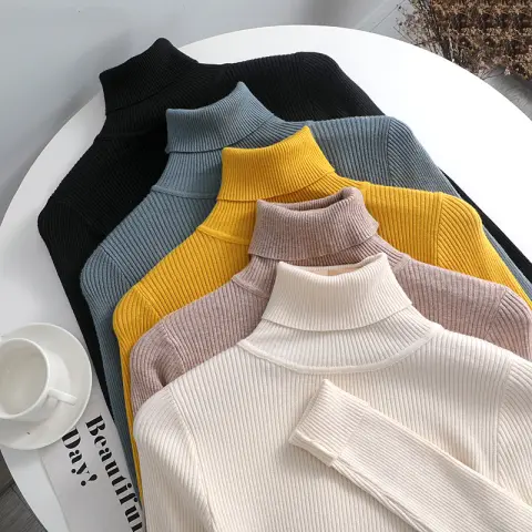 Basic Women Highneck Sweaters
