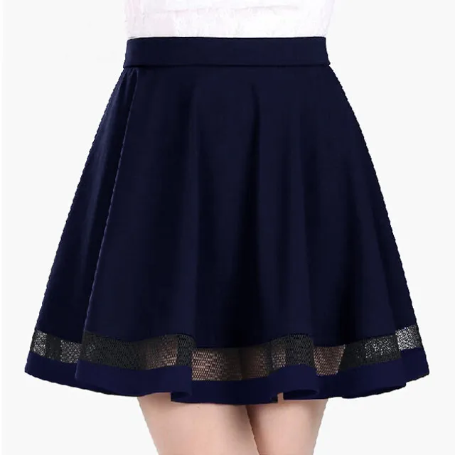 High waist pleated skirt A line skirt Navy Blue - Shop at LoveMi