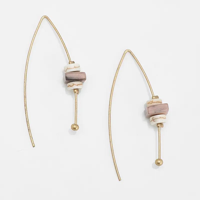 Design natural stone creative earrings