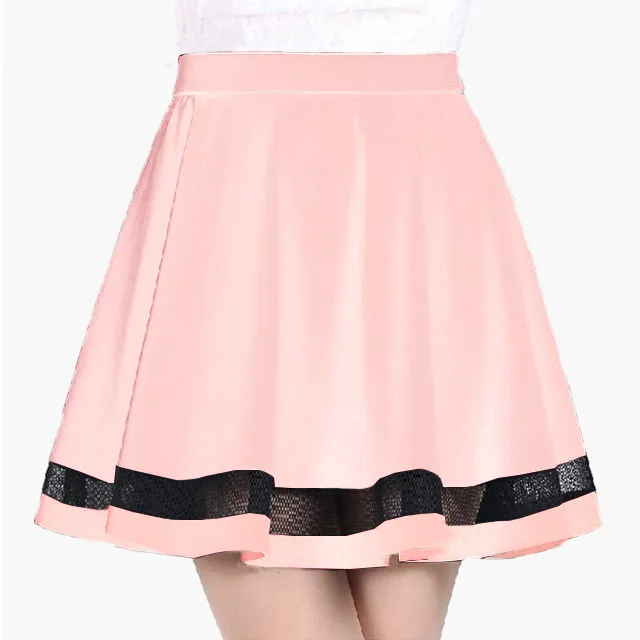 High waist pleated skirt A line skirt Pink - Shop at LoveMi