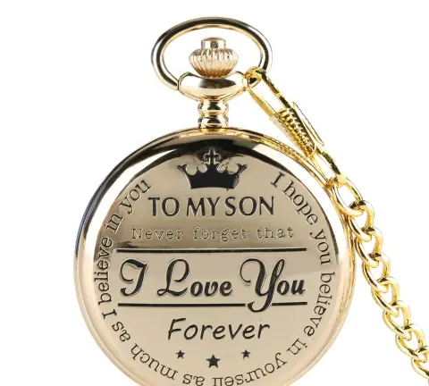 "I Love You Forever" Pocket Chain Watch