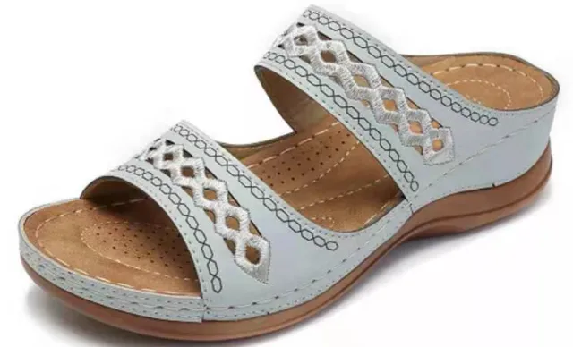 Handmade Stitching Hollow Casual Comfy Sandals Gray - Shop at LoveMi
