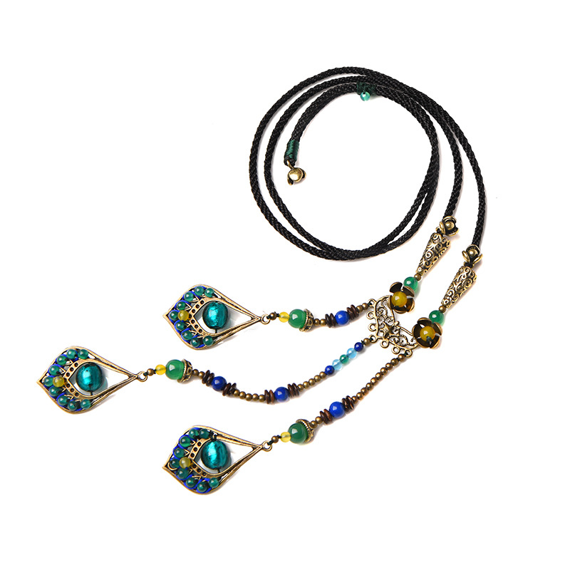 Long peacock sweater chain