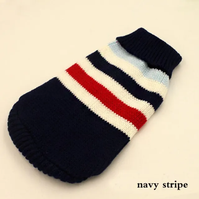 Puppy milk dog sweater cat clothes Navy Stripe - Shop at LoveMi