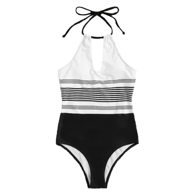 One piece striped swimsuit White - Shop at LoveMi
